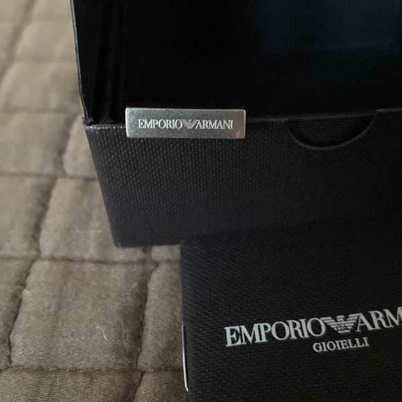 Men’s Emporio Armani, stainless steel cufflinks new in box